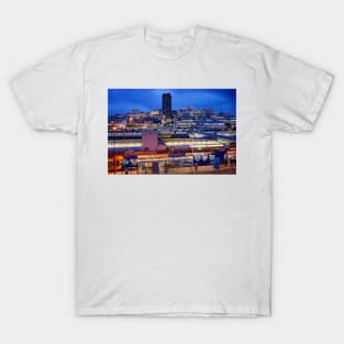 Sheffield Skyline at Night T-Shirt